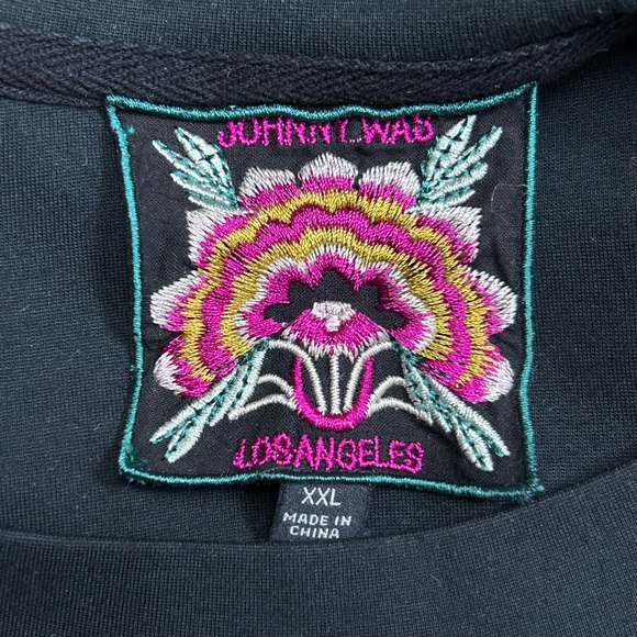 Johnny Was Bee Active Long Sleeve Crew Embroidered Pullover Top Size XXL 2X Boho - Picture 14 of 16